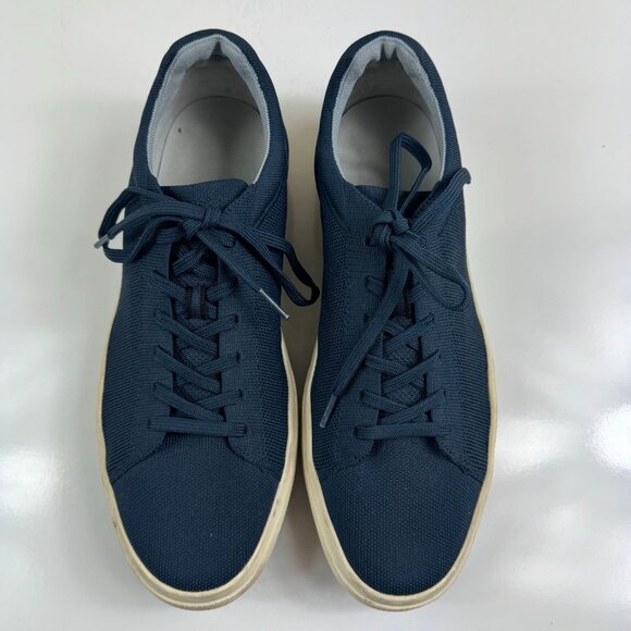ROTHYS RS02 Classic Sneakers Unisex M12 W13.5 Navy Knit Lace Up Low Top Shoe - Picture 2 of 10